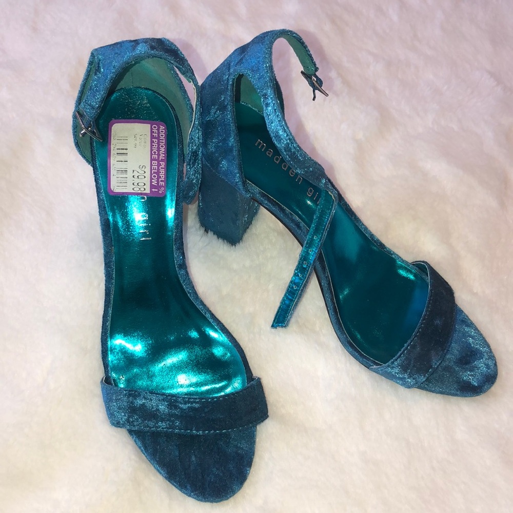 Madden girl blue suede heels